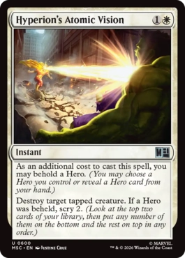 [600]【EN】【FOIL】ハイペリオンのアトミックビジョン/Hyperion's Atomic Vision【MSC】[U][白]