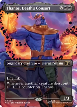 [508]【EN】【FOIL】■ボーダーレス■終焉をもたらす者、サノス/Thanos, Death's Consort【MSC】[R][黒]