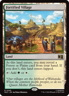 [245]【EN】【FOIL】要塞化した村/Fortified Village【MSC】[R][土地]