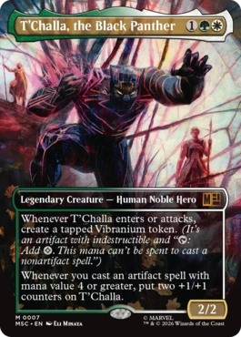 [007]【EN】【FOIL】■ボーダーレス■ブラックパンサー、ティ・チャラ/T'Challa, the Black Panther【MSC】[M][多色]