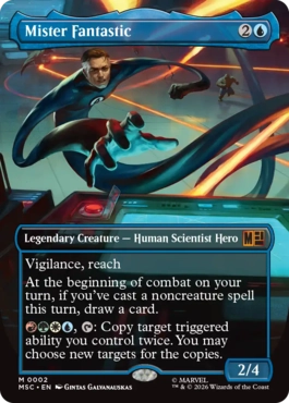 [002]【EN】【FOIL】■ボーダーレス■ミスター・ファンタスティック/Mister Fantastic【MSC】[M][青]