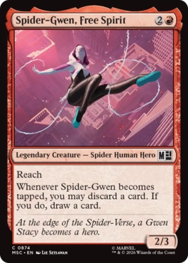 [874]【EN】自由人、スパイダー・グウェン/Spider-Gwen, Free Spirit【MSC】[C][赤]