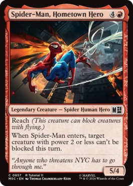 [857]【EN】■R Tutorial■我が街の英雄、スパイダーマン/Spider-Man, Hometown Hero【MSC】[C][赤]