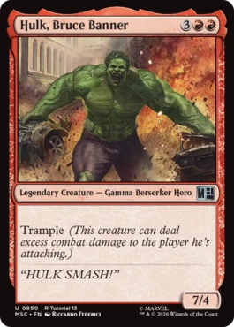 [850]【EN】■R Tutorial■ハルク、ブルース・バナー/Hulk, Bruce Banner【MSC】[U][赤]
