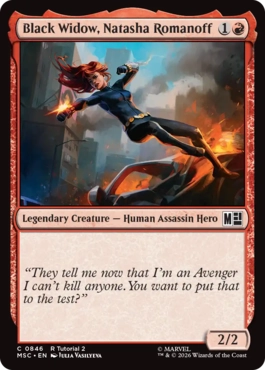 [846]【EN】■R Tutorial■ブラック・ウィドウ、ナターシャ・ロマノフ/Black Widow, Natasha Romanoff【MSC】[C][赤]