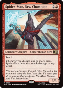 [705]【EN】新たな勇士、スパイダーマン/Spider-Man, New Champion【MSC】[R][赤]