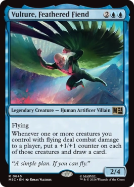 [645]【EN】羽持つ悪鬼、ヴァルチャー/Vulture, Feathered Fiend【MSC】[R][青]