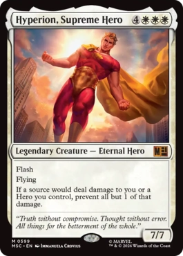 [599]【EN】至高のヒーロー、ハイペリオン/Hyperion, Supreme Hero【MSC】[M][白]