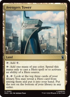[260]【EN】【FOIL】アベンジャーズ・タワー/Avengers Tower【MSH】[U][土地]
