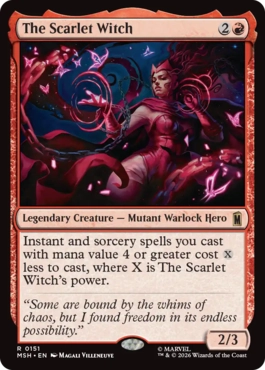 [151]【EN】【FOIL】スカーレット・ウィッチ/The Scarlet Witch【MSH】[R][赤]
