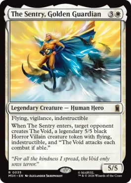 [035]【EN】【FOIL】金色の守護者、セントリー/The Sentry, Golden Guardian【MSH】[R][白]