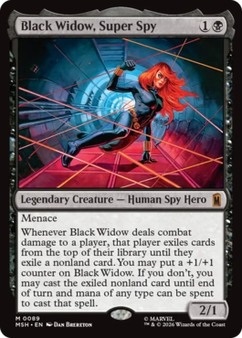 [089]【EN】【FOIL】スーパースパイ、ブラック・ウィドウ/Black Widow, Super Spy【MSH】[M][黒]