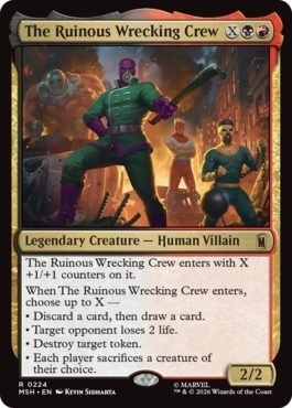 [224]【EN】【FOIL】壊し屋、レッキング・クルー/The Ruinous Wrecking Crew【MSH】[R][多色]