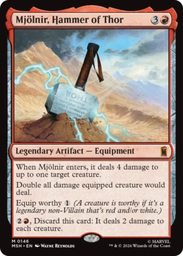 [146]【EN】【FOIL】ソーのハンマー、ムジョルニア/Mjölnir, Hammer of Thor【MSH】[M][赤]