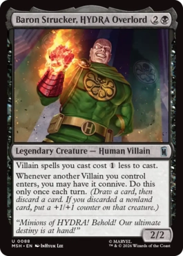 [088]【EN】【FOIL】ヒドラの支配者、バロン・ストラッカー/Baron Strucker, HYDRA Overlord【MSH】[U][黒]