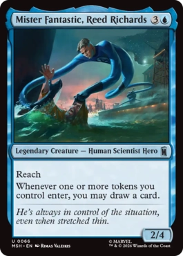 [066]【EN】【FOIL】ミスター・ファンタスティック、リード・リチャーズ/Mister Fantastic, Reed Richards【MSH】[U][青]