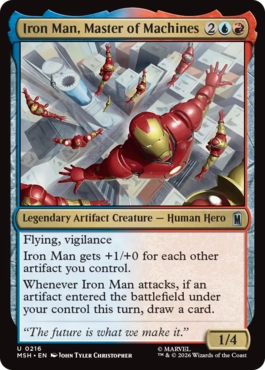 [216]【EN】【FOIL】マシンマスター、アイアンマン/Iron Man, Master of Machines【MSH】[U][多色]