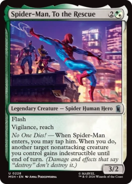 [228]【EN】【FOIL】助けに参上、スパイダーマン/Spider-Man, To the Rescue【MSH】[U][多色]