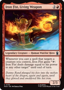 [138]【EN】【FOIL】全身武器、アイアンフィスト/Iron Fist, Living Weapon【MSH】[U][赤]