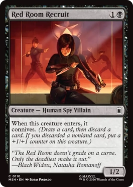 [110]【EN】【FOIL】レッドルーム計画の新兵/Red Room Recruit【MSH】[C][黒]
