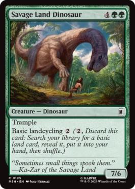 [185]【EN】サヴェッジ・ランドの恐竜/Savage Land Dinosaur【MSH】[C][緑]