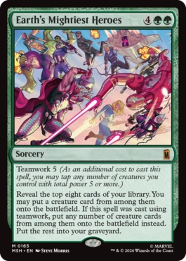 [165]【EN】【FOIL】地球最強のヒーローたち/Earth's Mightiest Heroes【MSH】[M][緑]