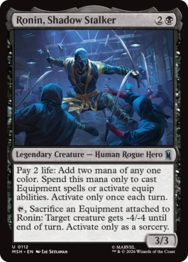 [112]【EN】【FOIL】影潜む狩人、ローニン/Ronin, Shadow Stalker【MSH】[U][黒]