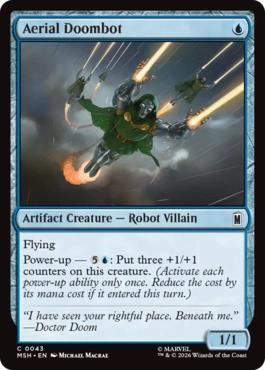 [043]【EN】【FOIL】飛行型ドゥームボット/Aerial Doombot【MSH】[C][青]