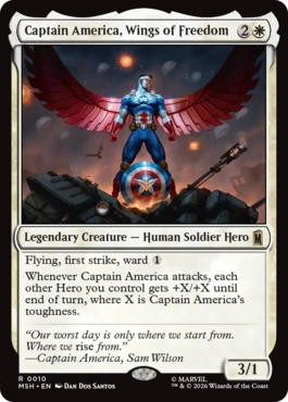 [010]【EN】【FOIL】自由の翼、キャプテン・アメリカ/Captain America, Wings of Freedom【MSH】[R][白]