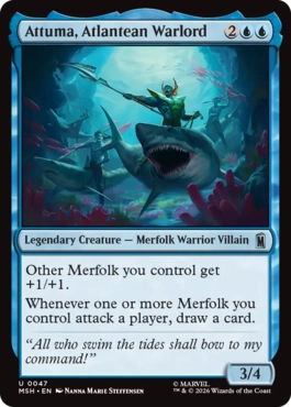[047]【EN】【FOIL】アトランティスの将軍、アットゥマ/Attuma, Atlantean Warlord【MSH】[U][青]