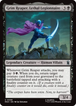 [098]【EN】【FOIL】リーサル・リージョン、グリム・リーパー/Grim Reaper, Lethal Legionnaire【MSH】[U][黒]