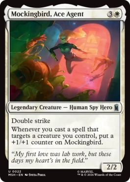 [022]【EN】エース・エージェント、モッキンバード/Mockingbird, Ace Agent【MSH】[U][白]