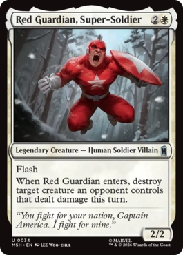 [034]【EN】【FOIL】スーパーソルジャー、レッド・ガーディアン/Red Guardian, Super-Soldier【MSH】[U][白]