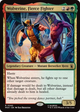 [240]【EN】【FOIL】獰猛な戦士、ウルヴァリン/Wolverine, Fierce Fighter【MSH】[R][多色]