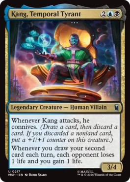 [217]【EN】【FOIL】時間の暴君、カーン/Kang, Temporal Tyrant【MSH】[U][多色]
