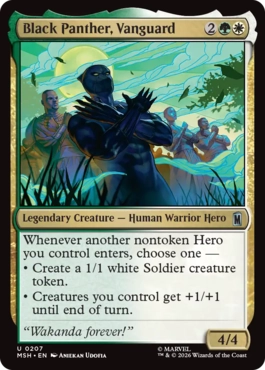 [207]【EN】【FOIL】先陣を行く者、ブラックパンサー/Black Panther, Vanguard【MSH】[U][多色]