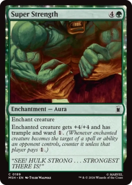 [189]【EN】【FOIL】超怪力/Super Strength【MSH】[C][緑]