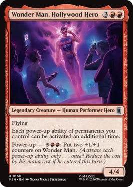 [160]【EN】【FOIL】ハリウッドのヒーロー、ワンダーマン/Wonder Man, Hollywood Hero【MSH】[U][赤]