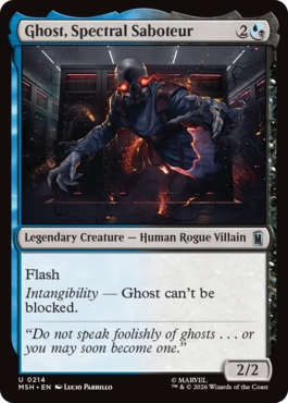 [214]【EN】【FOIL】霊体の破壊工作員、ゴースト/Ghost, Spectral Saboteur【MSH】[U][多色]