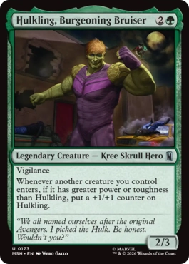 [173]【EN】新星の猛者、ハルクリング/Hulkling, Burgeoning Bruiser【MSH】[U][緑]