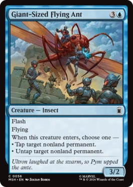 [056]【EN】【FOIL】巨大な飛行蟻/Giant-Sized Flying Ant【MSH】[C][青]