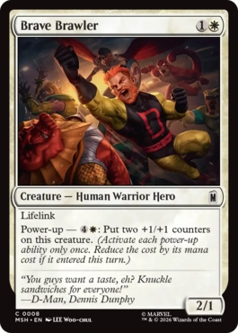 [008]【EN】【FOIL】勇猛な喧嘩屋/Brave Brawler【MSH】[C][白]
