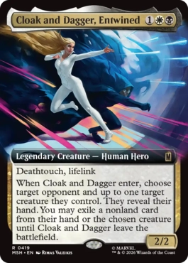 [419]【EN】【FOIL】■拡張アート■絡み合う絆、クロークとダガー/Cloak and Dagger, Entwined【MSH】[R][多色]