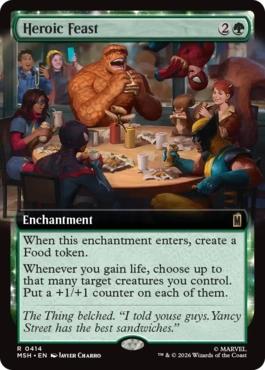 [414]【EN】【FOIL】■拡張アート■ヒーローの宴/Heroic Feast【MSH】[R][緑]