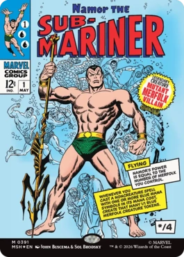 [391]【EN】【FOIL】■ボーダーレス■サブマリナー、ネイモア/Namor the Sub-Mariner【MSH】[M][青]