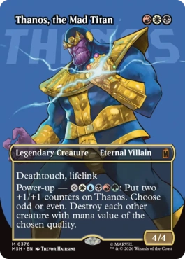 [376]【EN】【FOIL】■ボーダーレス■マッドタイタン、サノス/Thanos, the Mad Titan【MSH】[M][多色]