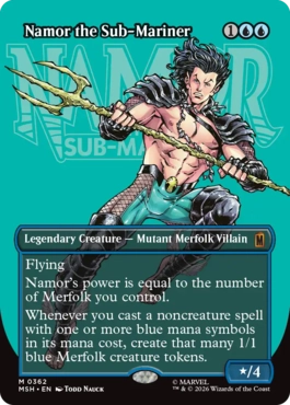 [362]【EN】【FOIL】■ボーダーレス■サブマリナー、ネイモア/Namor the Sub-Mariner【MSH】[M][青]