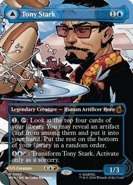 [350]【EN】【FOIL】■ボーダーレス■トニー・スターク/Tony Stark【MSH】[M][青]