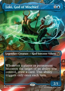 [343]【EN】【FOIL】■ボーダーレス■悪戯の神、ロキ/Loki, God of Mischief【MSH】[R][青]