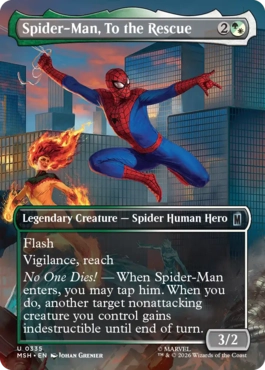 [335]【EN】【FOIL】■ボーダーレス■助けに参上、スパイダーマン/Spider-Man, To the Rescue【MSH】[U][多色]